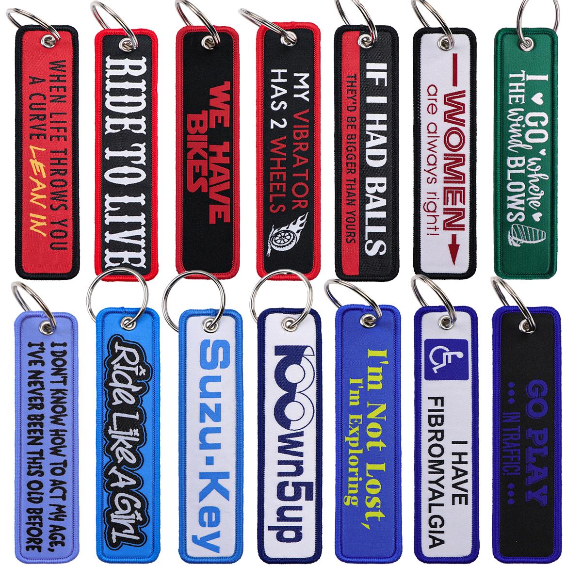 Car Accessories Quotation - 1PC Porte-clés brodé avec citation originale