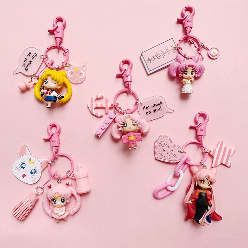 Car Accessories Wholesale - Porte-clés Sailor Moon Anime Kawaii, style