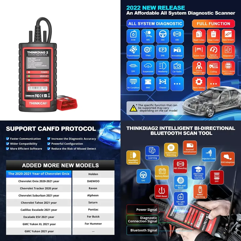 Obd2 Scanner - Outil de diagnostic Thinkdiag 2, scanner