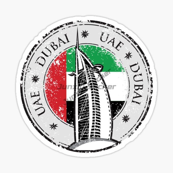 Car Accessories In Dubai - Autocollant circulaire drapeau national et emblème