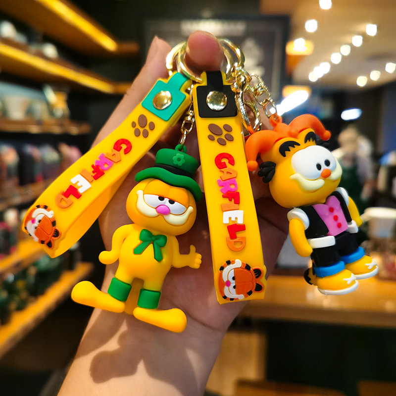 Car Accessories Wholesale - Porte-clés créatif Garfield, figurine de dessin