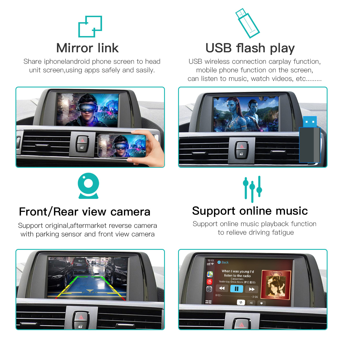 Interface multimédia CarPlay s - Rear Camera For Car avis et prix