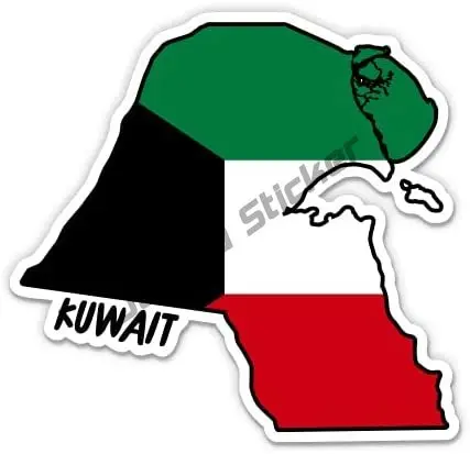 Autocollant carte avec drapeau - Car Accessories Kuwait avis et prix