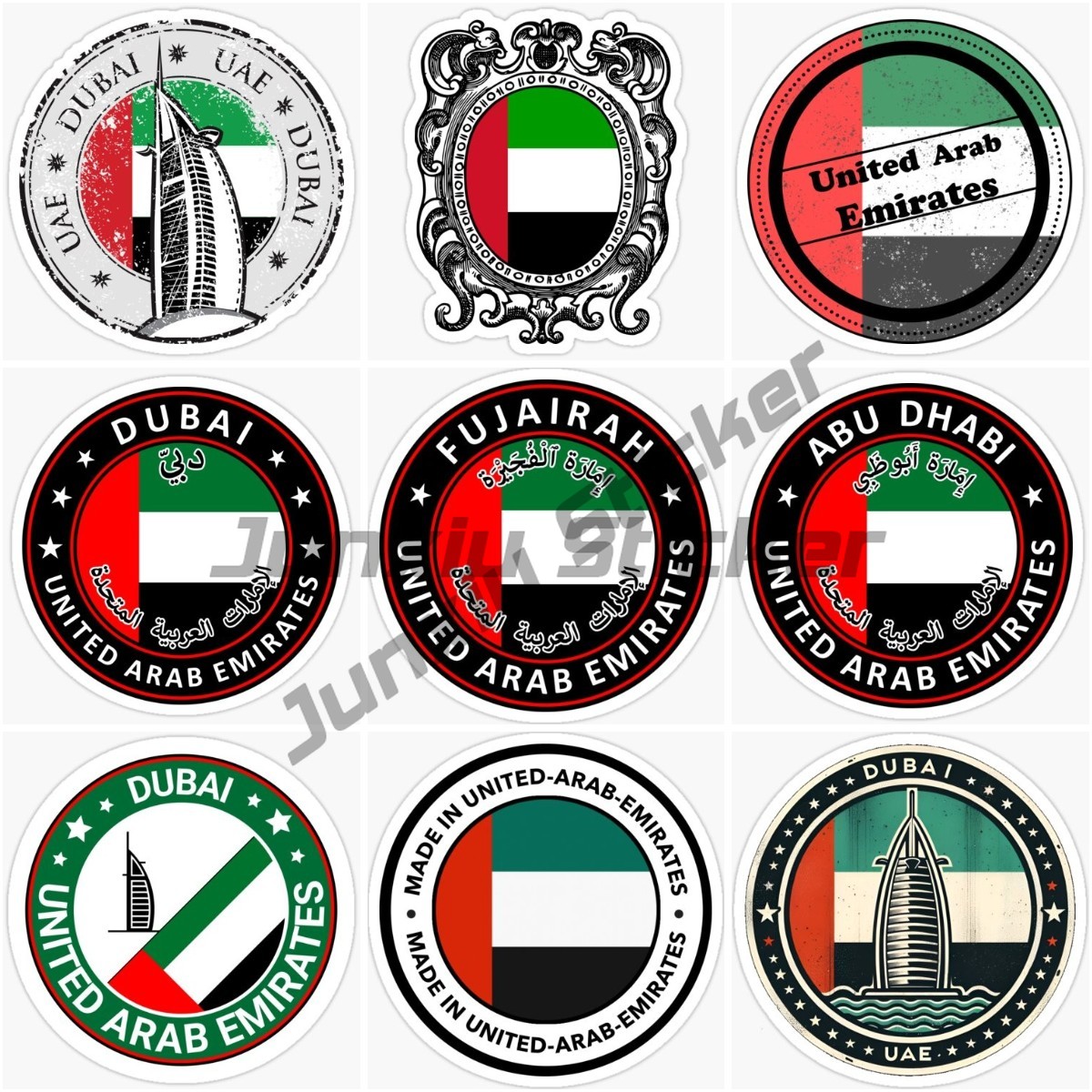 Autocollant circulaire drapeau - Car Accessories In Dubai avis et prix