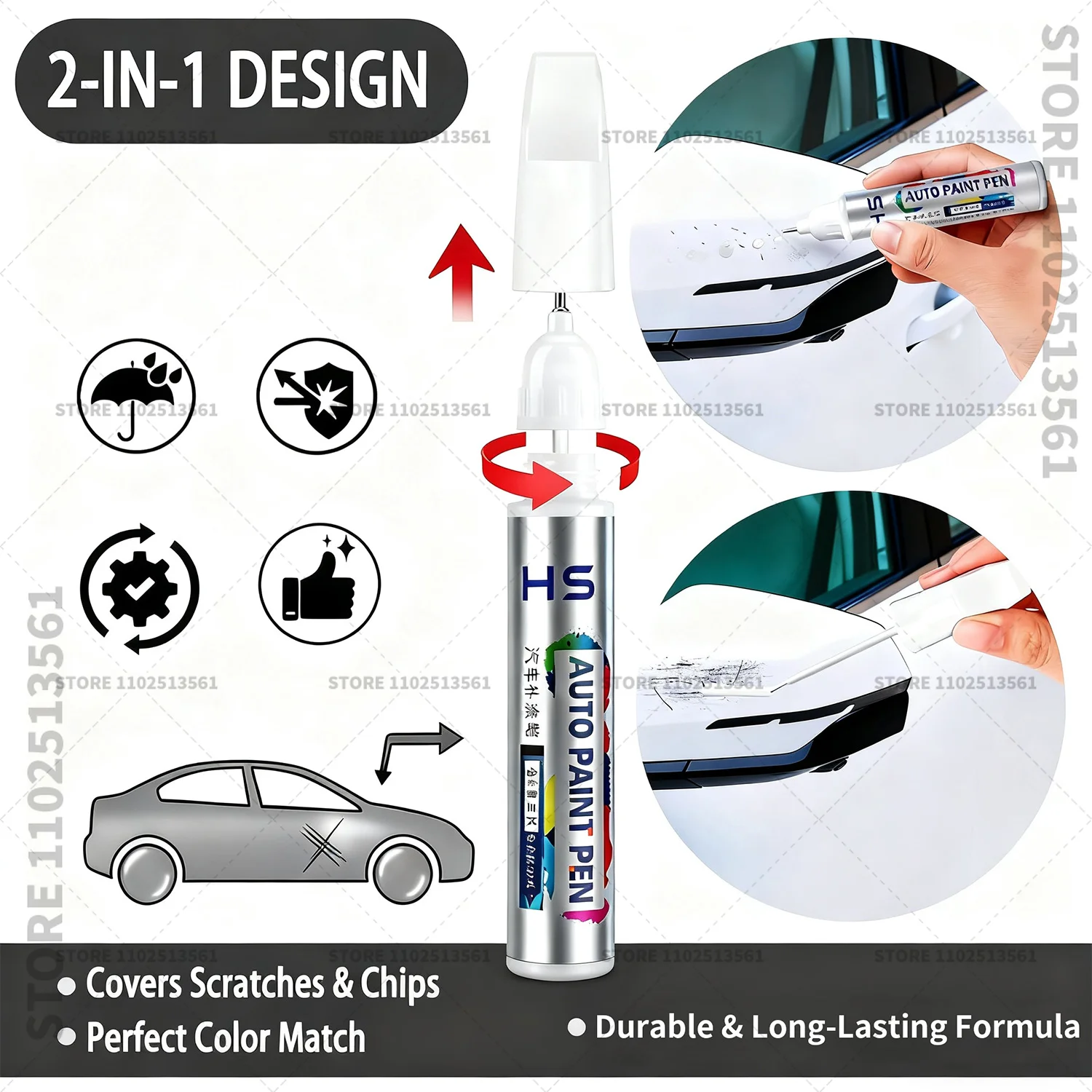 Stylo de réparation de peintur - Car Scratch Remover Pen avis et prix