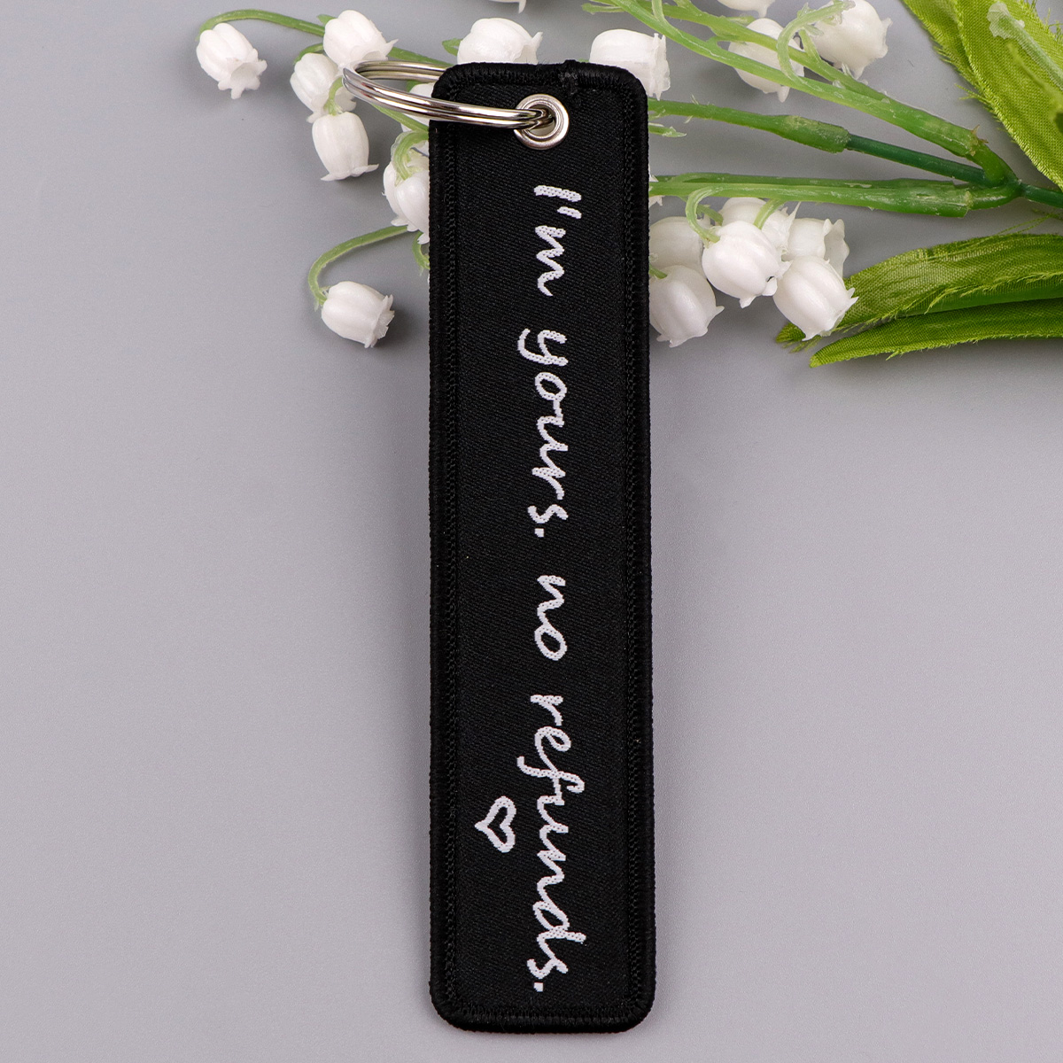 Porte-clés brodé noir, citatio - Car Accessories Quotation avis et prix