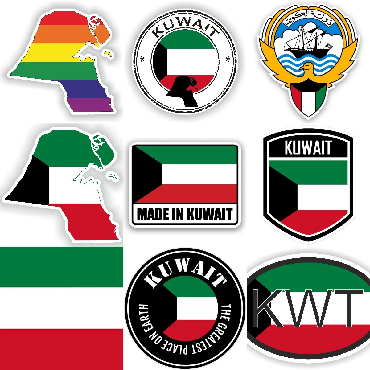 KWT koweïtien drapeau carte em - Car Accessories Kuwait avis et prix